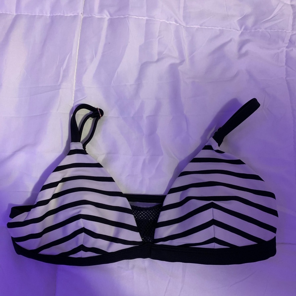 striped bikini top